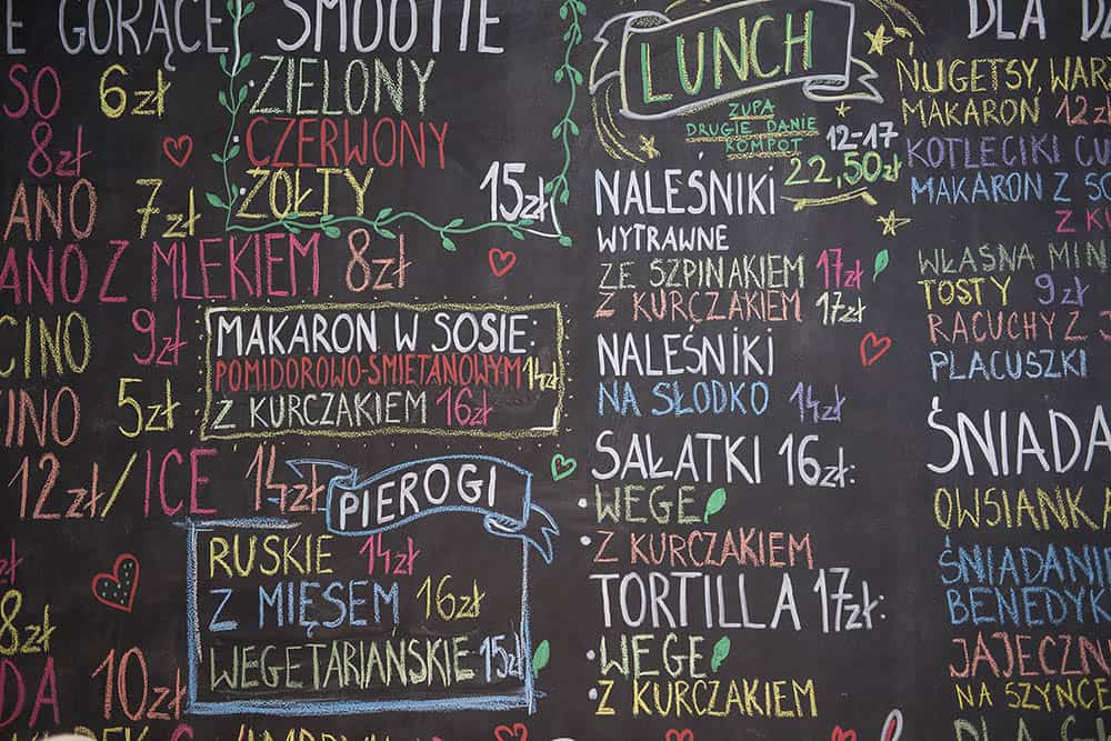 restauracja kredka - menu