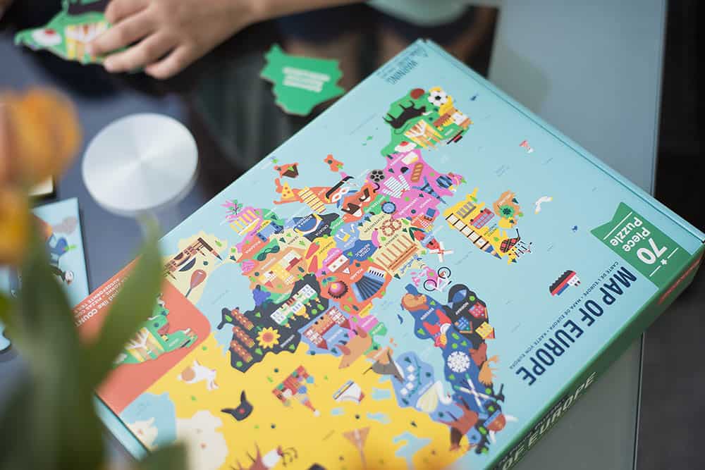 puzzle - Mapa Europy - Mudpuppy