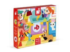 Janod - puzzle sensoryczne - zwierzęta domowe