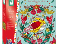 Janod - zestaw kreatywny - brokat i blask - ptaki