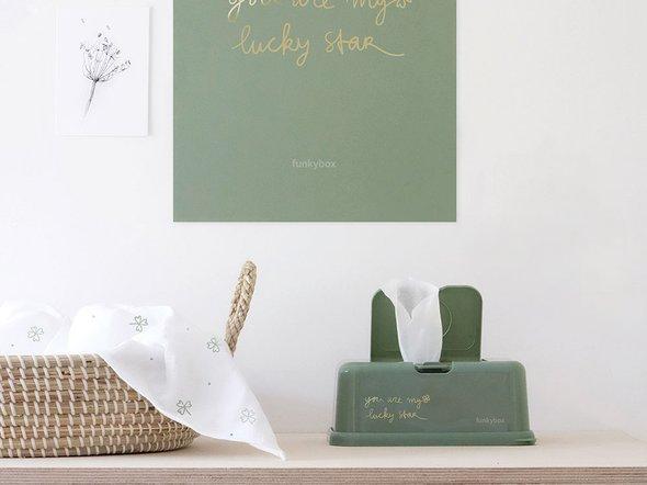 Funkybox - Pojemnik na Chusteczki - Olive Lucky Clover