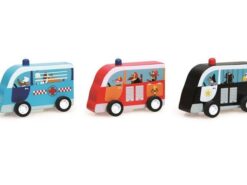 Scratch - zestaw 3 drewnianych samochodów