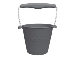 Scrunch - składane wiaderko do piasku - szary ciemny