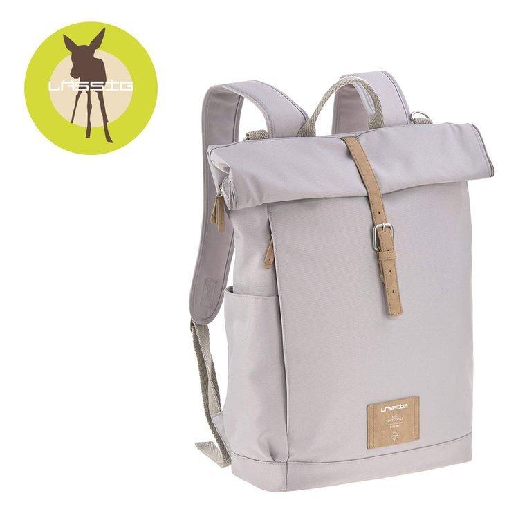 Lassig - Plecak dla mam z akcesoriami - Green Label - Rolltop Backpack - szary - obrazek 16