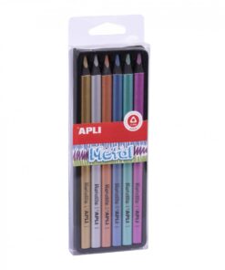 Apli Kids - kredki ołówkowe jumbo - metaliczne