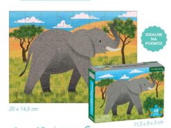Mudpuppy - puzzle mini - słoń afrykański