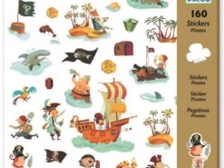 Djeco - zestaw naklejek - piraci