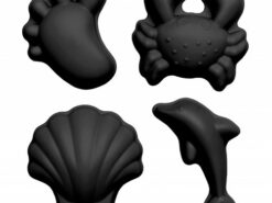 Scrunch - silikonowe foremki do piasku - czarny