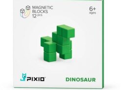 Pixio - klocki magnetyczne - green dinosaur