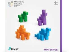 Pixio - klocki magnetyczne - mini dinos
