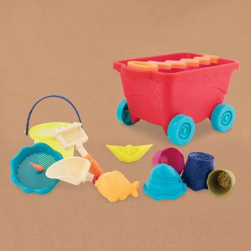 B.toys - wagon - wózek do piasku - czerwony - obrazek 2