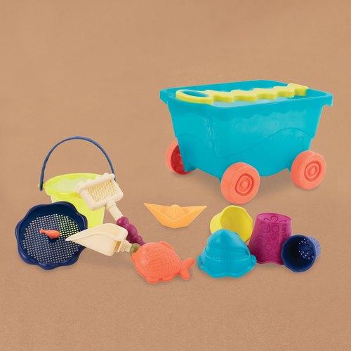 B.toys - wagon - wózek do piasku - czerwony - obrazek 3