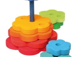 Grimm's - drewniana wieża do układania - kwiatki