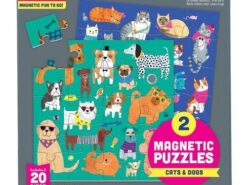 Mudpuppy - puzzle magnetyczne - koty i psy