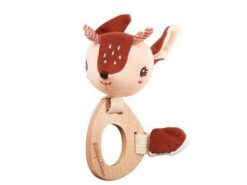 Lilliputiens - grzechotka z drewnianym gryzakiem