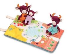 Lilliputiens - przytulanki z matą - rodzina krówek