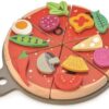 Tender Leaf Toys - drewniana pizza z dodatkami