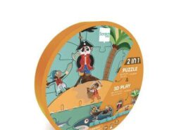 Scratch - puzzle 2w1 - 2D i 3D - scenografia - piraci