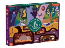 Mudpuppy - puzzle dwustronne las nad i pod ziemią