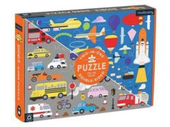 Mudpuppy - puzzle dwustronne - środki transportu