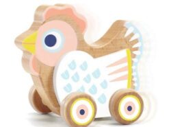 Djeco - drewniana kurka na kółkach z pozytywką