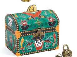 Djeco - skarbonka drewniana - skrzynia pirata
