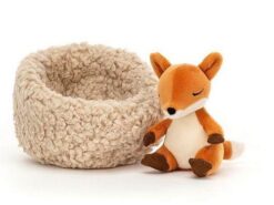 Jellycat - lis z puszystym gniazdkiem - 12 cm