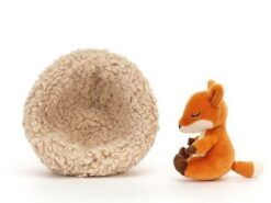 Jellycat - lis z puszystym gniazdkiem - 12 cm