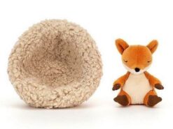 Jellycat - lis z puszystym gniazdkiem - 12 cm