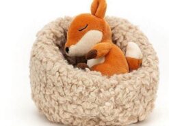 Jellycat - lis z puszystym gniazdkiem - 12 cm