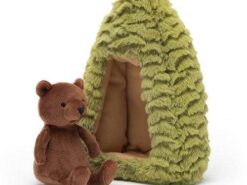 Jellycat - miś i leśny domek - 19 cm