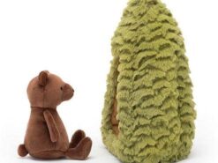 Jellycat - miś i leśny domek - 19 cm