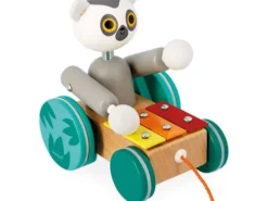 Janod - lemur z cymbałkami do ciągnięcia