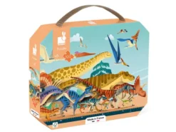 Janod - panoramiczne puzzle w walizce - dinozaury