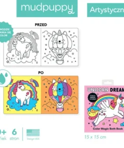Mudpuppy - książeczka do kąpieli - unicorn