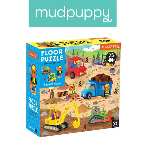 Mudpuppy - puzzle podłogowe - plac budowy