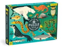 Mudpuppy – puzzle dwustronne - drapieżniki