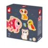 Janod - drewniane puzzle progresywne farma