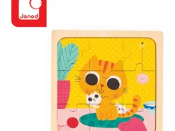 Janod - puzzle drewniane - kotek