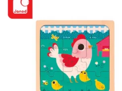 Janod - puzzle drewniane - kurka
