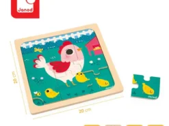 Janod - puzzle drewniane - kurka