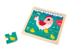 Janod - puzzle drewniane - kurka