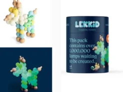 Lekkid - drewniane i świecące klocki - lampa