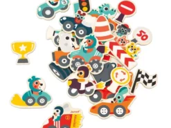 Janod - magnesy drewniane - samochody