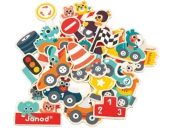 Janod - magnesy drewniane - samochody