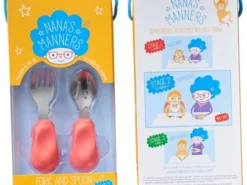 Nana's Manners - sztućce wspierające samodzielność - różowe