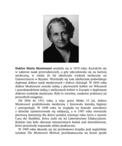 Maria Montessori - Do rodziców - PWN