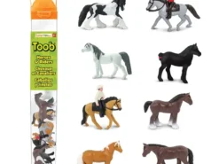 Safari Ltd. - zestaw figurek w tubie - konie z jeźdźcami