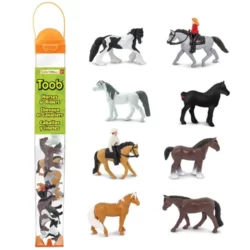 Safari Ltd. - zestaw figurek w tubie - konie z jeźdźcami